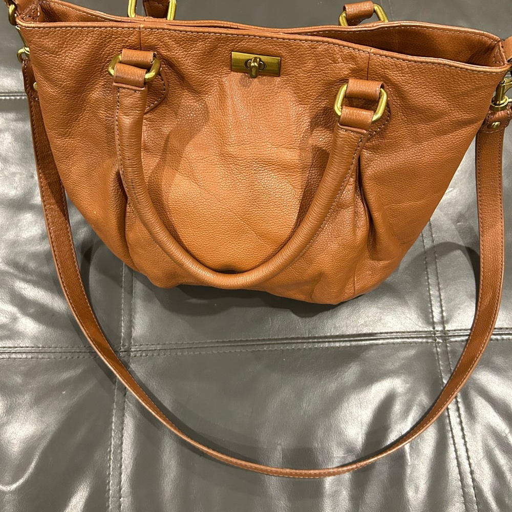 J. Crew Tan Leather Shoulder Bag